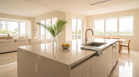 How to Care for High End Countertops: Quartz, Marble, and Granite Protection